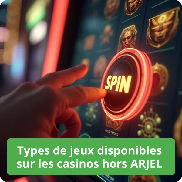 Types de jeux disponibles sur les casinos hors ARJEL